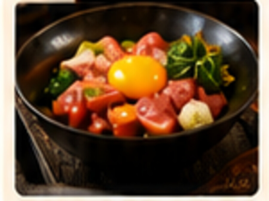 限定メニューの料理